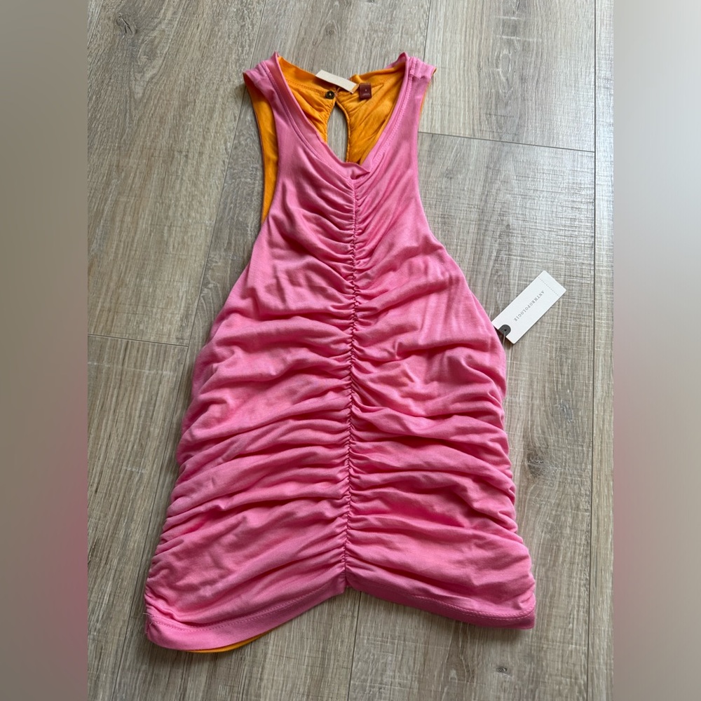 Anthropologie reversible ruched tank